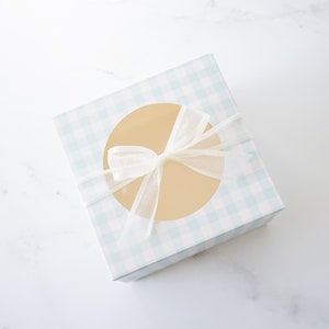 Blue Gingham Cookie Box with Window | Pack of 5 | Cookie Boxes | Pastry Boxes | Bakery Boxes | Dessert Boxes | Mini Cake Boxes | Favor Boxes