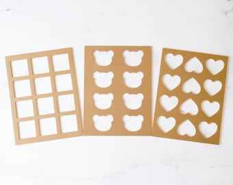 Langue De Chat Mold | Set of 2 | Cookie Stencil | Langue de Chat Cookie Template Mat