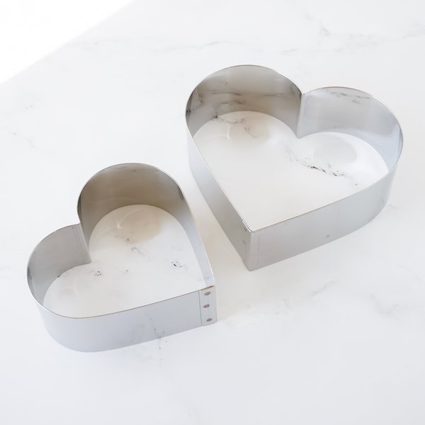 Heart Shaped Cake Ring | Heart Mousse Cake Mold | Heart Cake Mold | Mousse Cake Ring | Stainless Steel Cake Ring - Heart