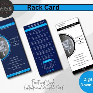 Cartões de rack, cartões de loja, folhetos, cartões de visita, design editável do Canva, faça o seu próprio, cartões Medspa, cartões editáveis,