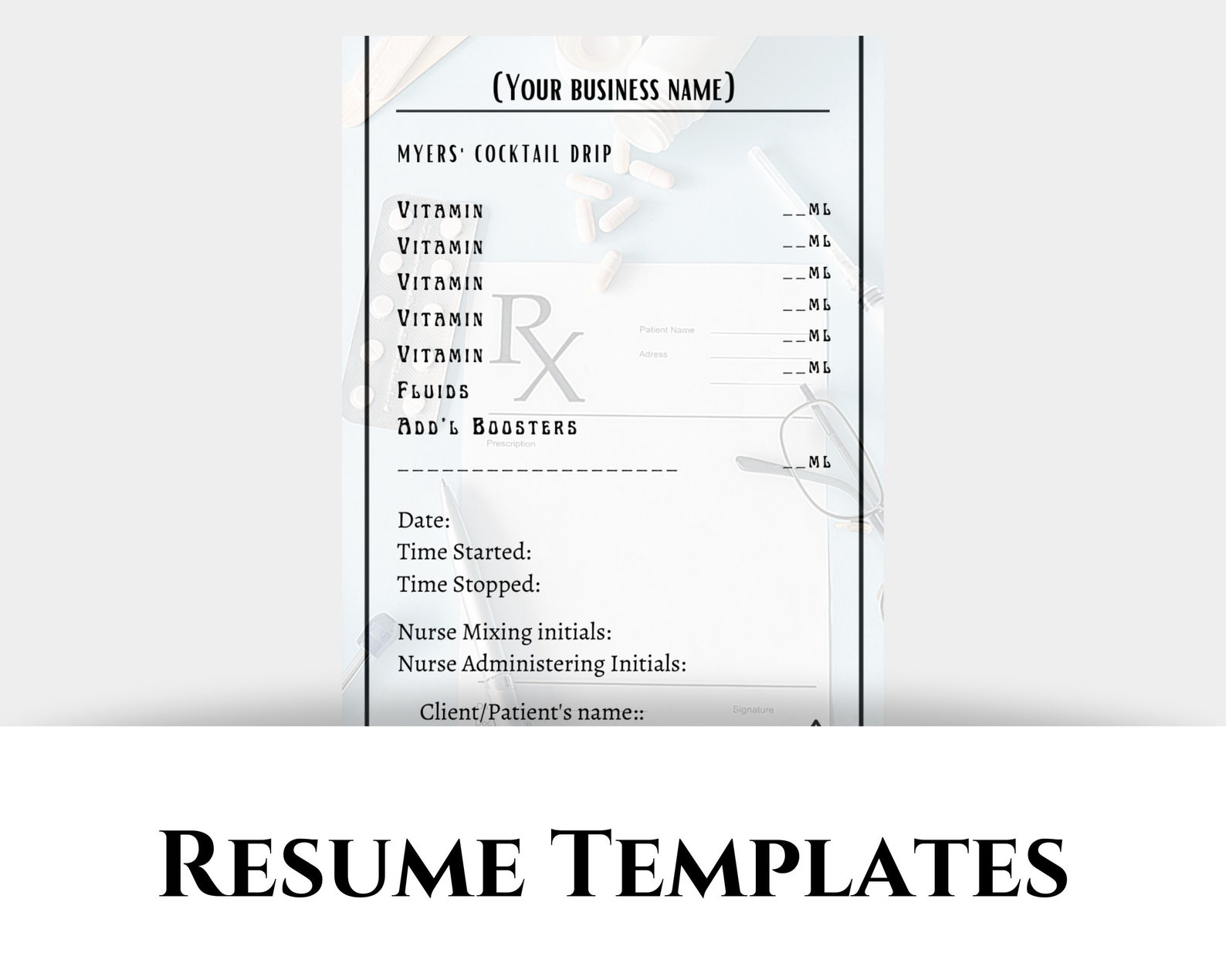 Editable IV Bag Labels, Printable IV Bag Labels, PDF, Iv Hydration