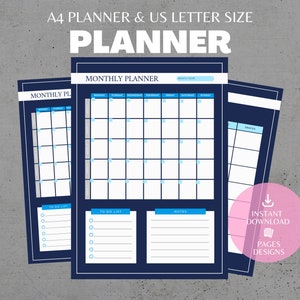 Daily Planner, Weekly Planner, Monthly Planner, Meal Planner, To Do List
