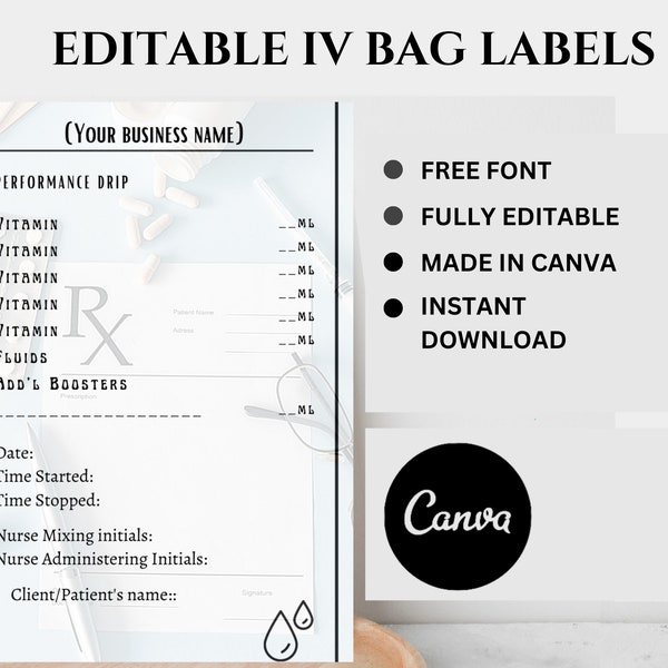 Canva Iv Labels - Etsy