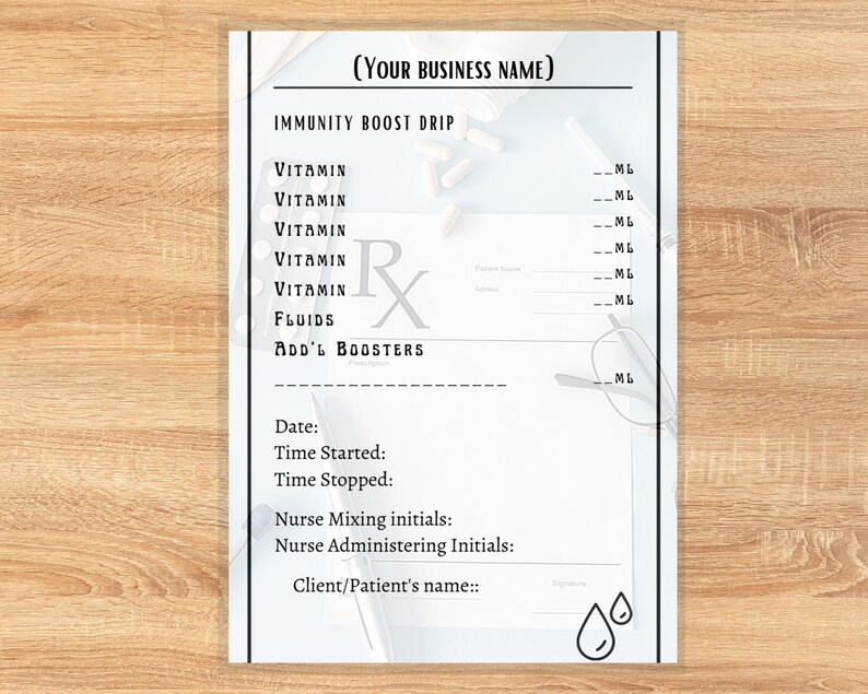 Editable IV Bag Labels, Printable IV Bag Labels, PDF, Iv Hydration