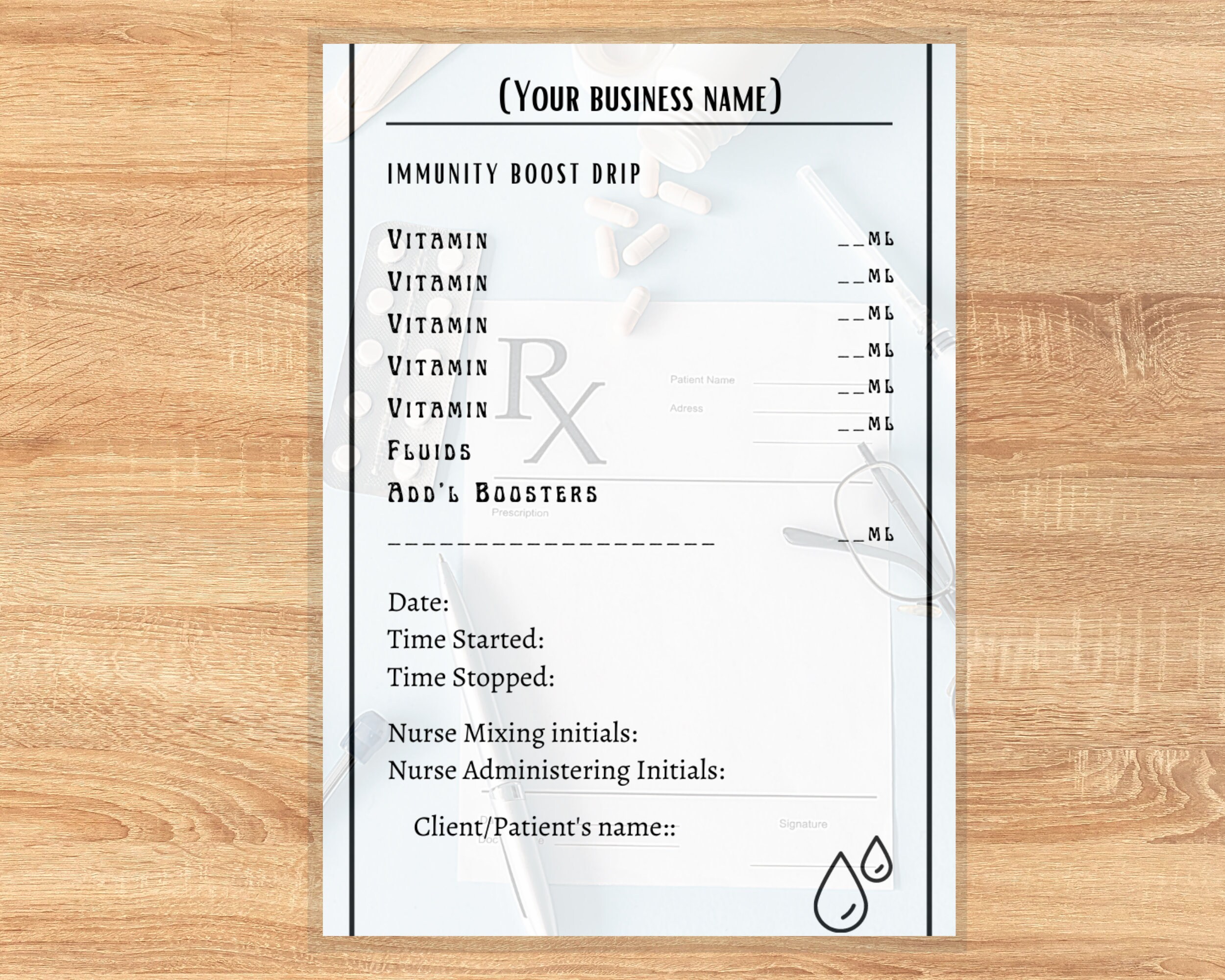 Editable IV Bag Labels, Printable IV Bag Labels, PDF, Iv Hydration