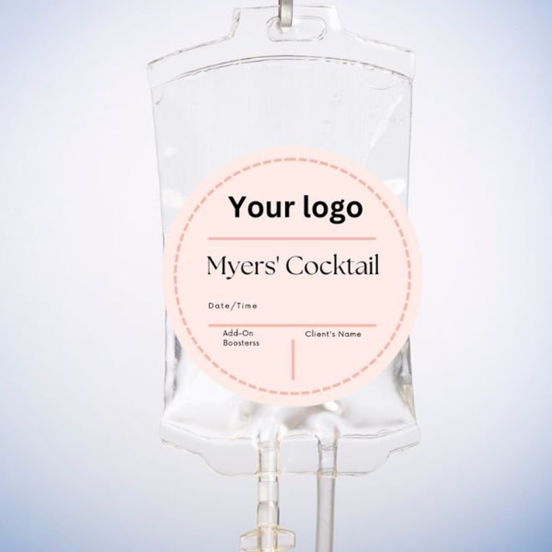Editable IV Bag Labels, Printable IV Bag Labels, Editable Canva Labels