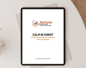 Cuaderno de ejercicios "Calma en Cristo" para la ansiedad / Salud mental cristiana (PDF)