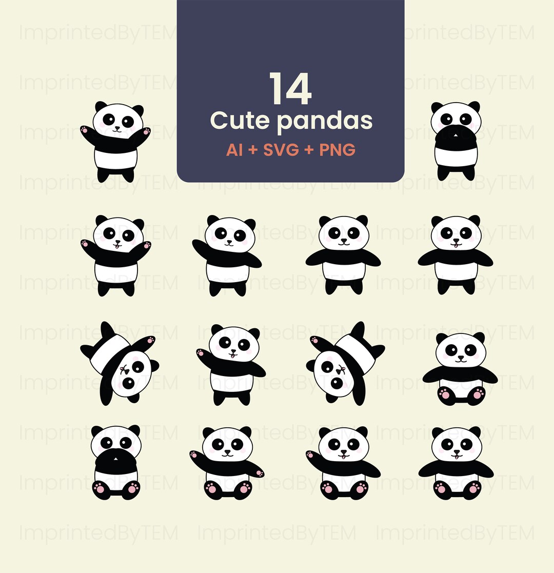 Cute Panda Bundle SVG | SVG Bundle Files | Panda SVG Layered | Panda ...