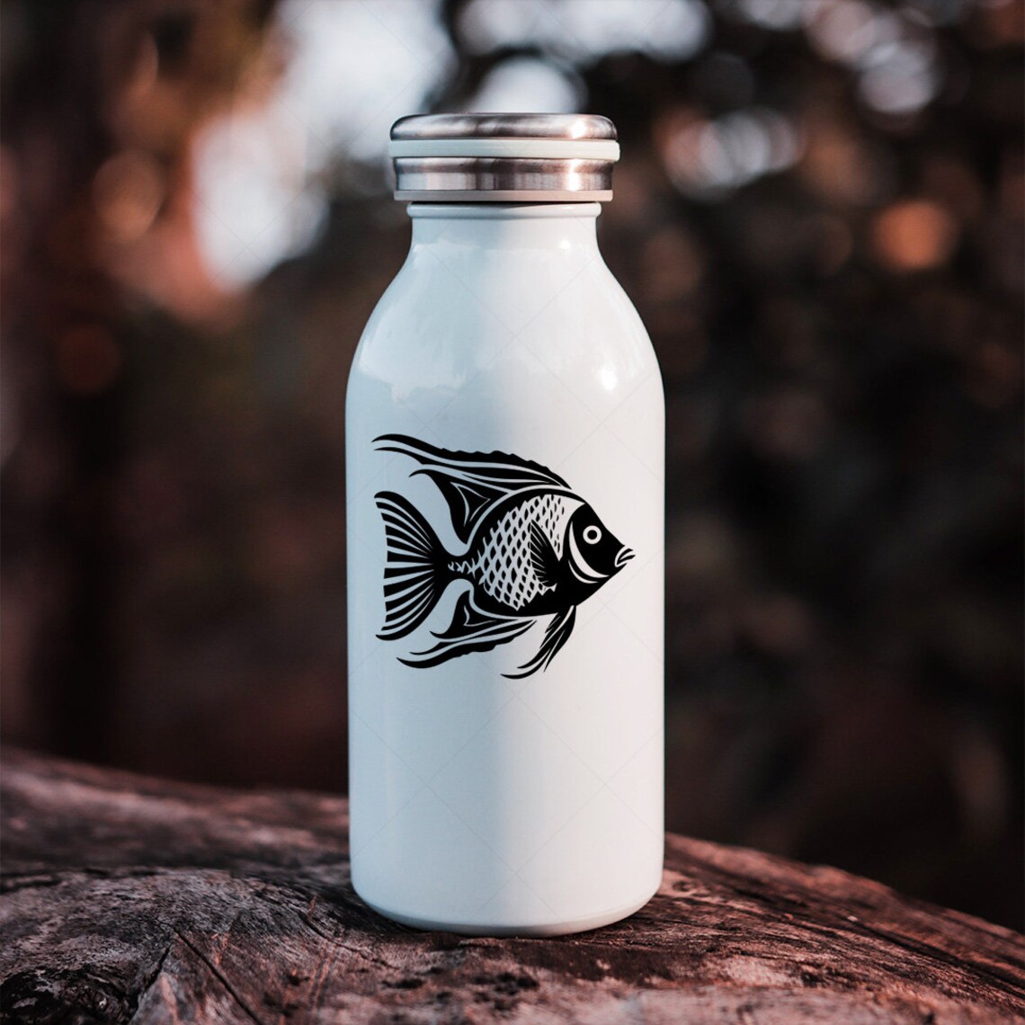 Fish Clip Art Black and White SVG, Digital Download, PNG, JPEG