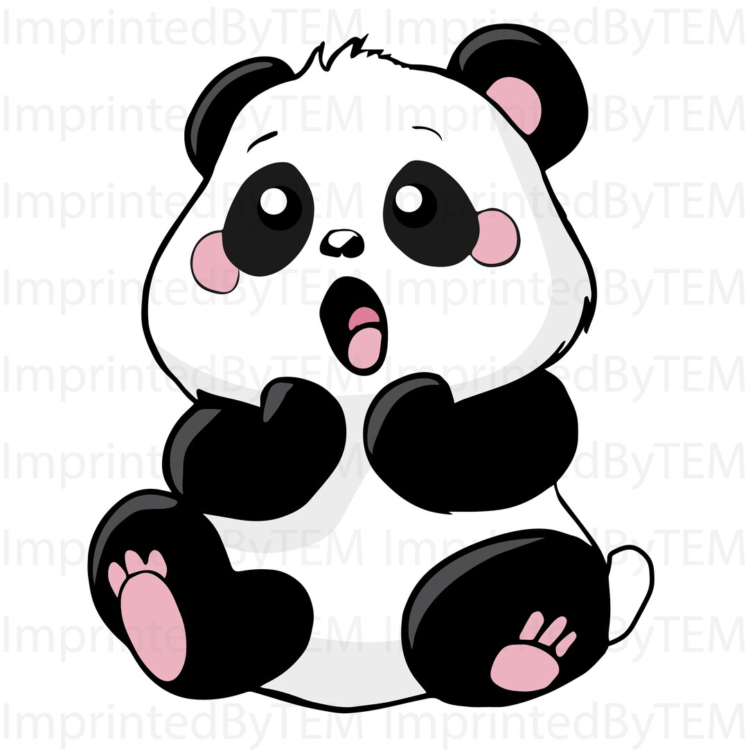Panda Clip Art SVG, Animal Svg, Digital Download, Excited Panda, Svg ...