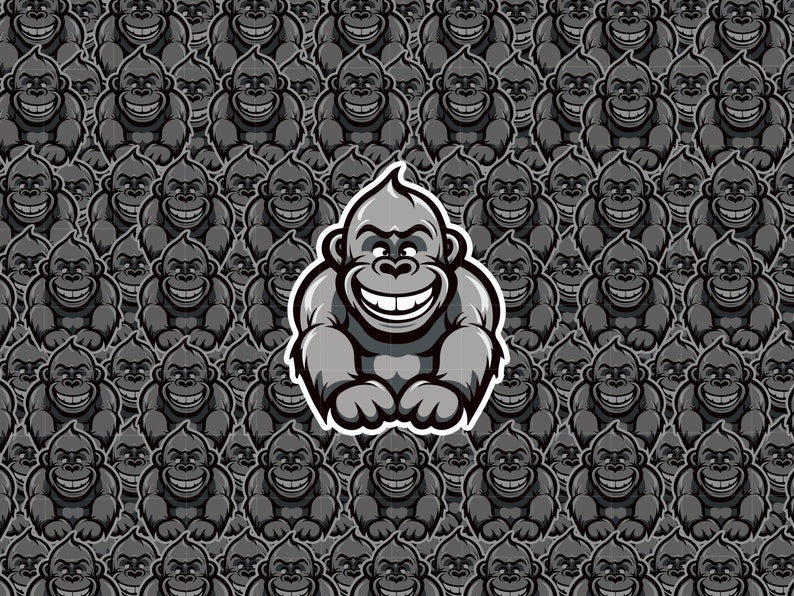 Gorilla Clip Art SVG Commercial Use Animal Svg Digital - Etsy