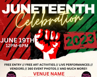 Juneteenth digital flygblad, Juneteenth-festivalen, Juneteenth-evenemanget,