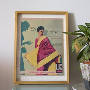 Printable Vintage Indian Soap Poster | Vintage Home Wall Art | Archive Magazine Print | Digital Download | A4 and A5 and 11x17 inches