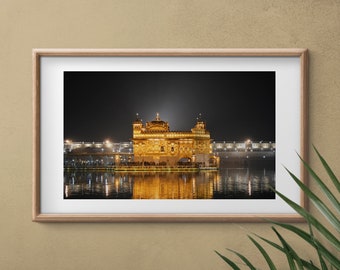 Sikh Printable Art | Golden Temple| Harmandir Sahib | Desi Art | Religious Art | India Travel Art | Home Wall Art | Digital Download