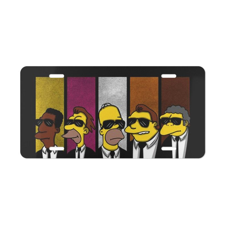 The Simpsons License Plate License Plate Car Accessories Etsy