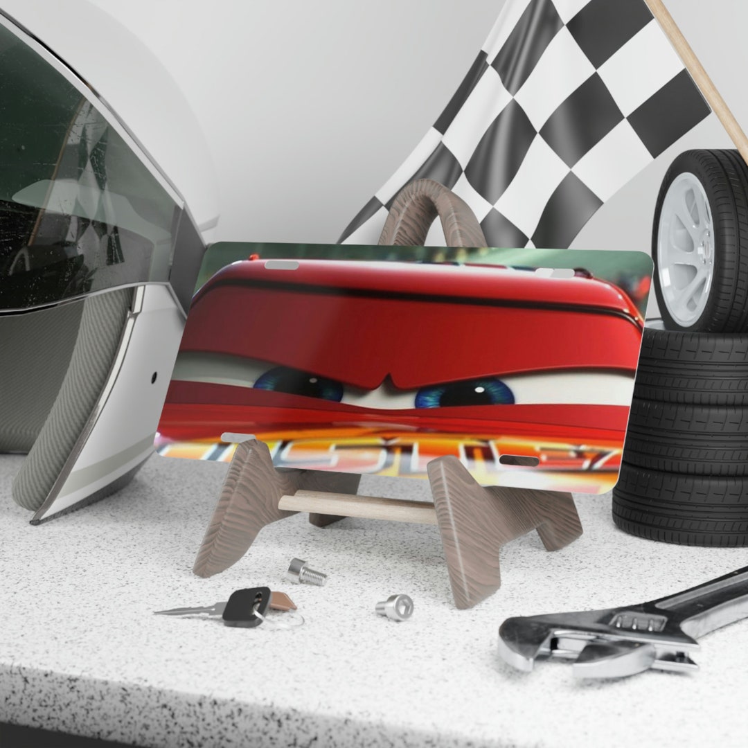 Cars, Lightning Mcqueen, License Plate, Car Accessories, Custom Vanity