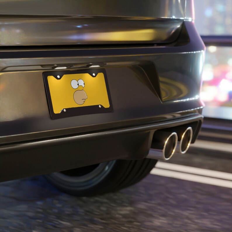 The Simpsons, Homer Simpson, License Plate, Car Accessories, Custom