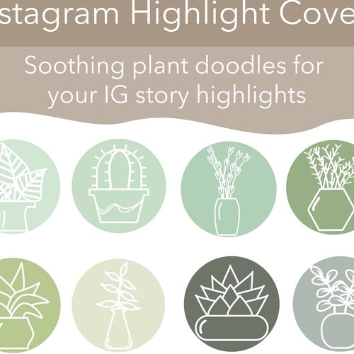 Plant Instagram Highlight Covers Etsy