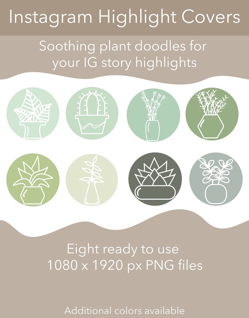 Plant Instagram Highlight Covers Etsy