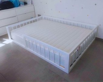 Montessori Floor bed Toddler Bed with Slats Safe Platform Bed Slats Wooden Bed Children bed Kids bed Montessori toddler Platform bed