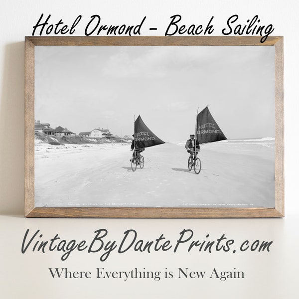 Hotel Ormond Florida Vintage Photograph Digital Download Artful Coast Print 1920 decor Black-White-Downloadable Blackwhite Wallarts #568
