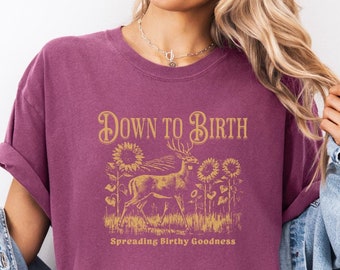 Chemise Doula Chemise infirmière accouchement « Terre-à-terre » Chemise sage-femme Cadeau de remerciement pour sage-femme Cadeau de naissance Doula