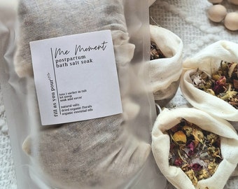 Postpartum Bath Salts New Mom Self Care Herbal Bath Salts Postpartum Recovery Care for Fourth Trimester Gift for 4th Trimester Recovery Kit