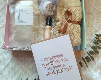 Postpartum Care Package Mom Gift Postpartum Bath Salt Gift Basket Essential Oil New Mom Care Package Postpartum Gift Baby Shower Gift Basket