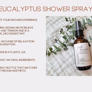 Eucalyptus Shower Spray Self Care Gift for New Mom Gift for Postpartum ...