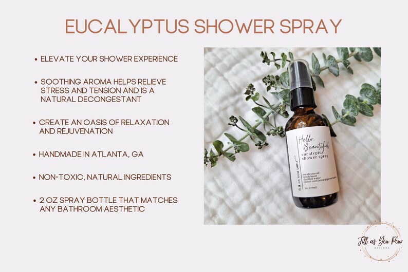 Eucalyptus Shower Spray Self Care Gift for New Mom Gift for Postpartum ...