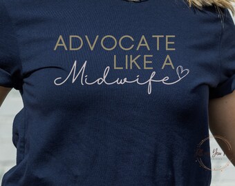 Chemise sage-femme d'infirmière Cadeau de remerciement sage-femme pour le travail et l'accouchement de sage-femme T-shirt de sage-femme Cadeau d'obtention du diplôme de sage-femme d'étudiant pour T-shirt de CNM
