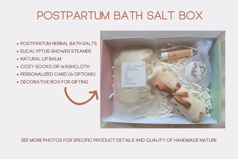 postpartum bath salt gift box