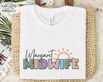 Personalized Midwife Shirt for Midwife Gift Customized Midwife Shirt Future Midwife Student Midwife Graduation Gift for Labor Delivery CNM