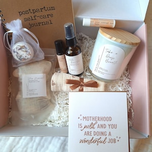 Postpartum Care Package Mom Gift Postpartum Bath Salt Gift Basket Essential Oil New Mom Care Package Postpartum Gift Baby Shower Gift Basket