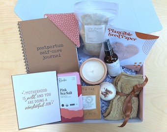 Postpartum Gift Box for New Mom Gift Postpartum Journal Gift for Baby Shower Gift Mom To Be Postpartum Care Package Pregnancy Gift Basket