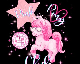 Pink Pony Club PNG Image Digital Download