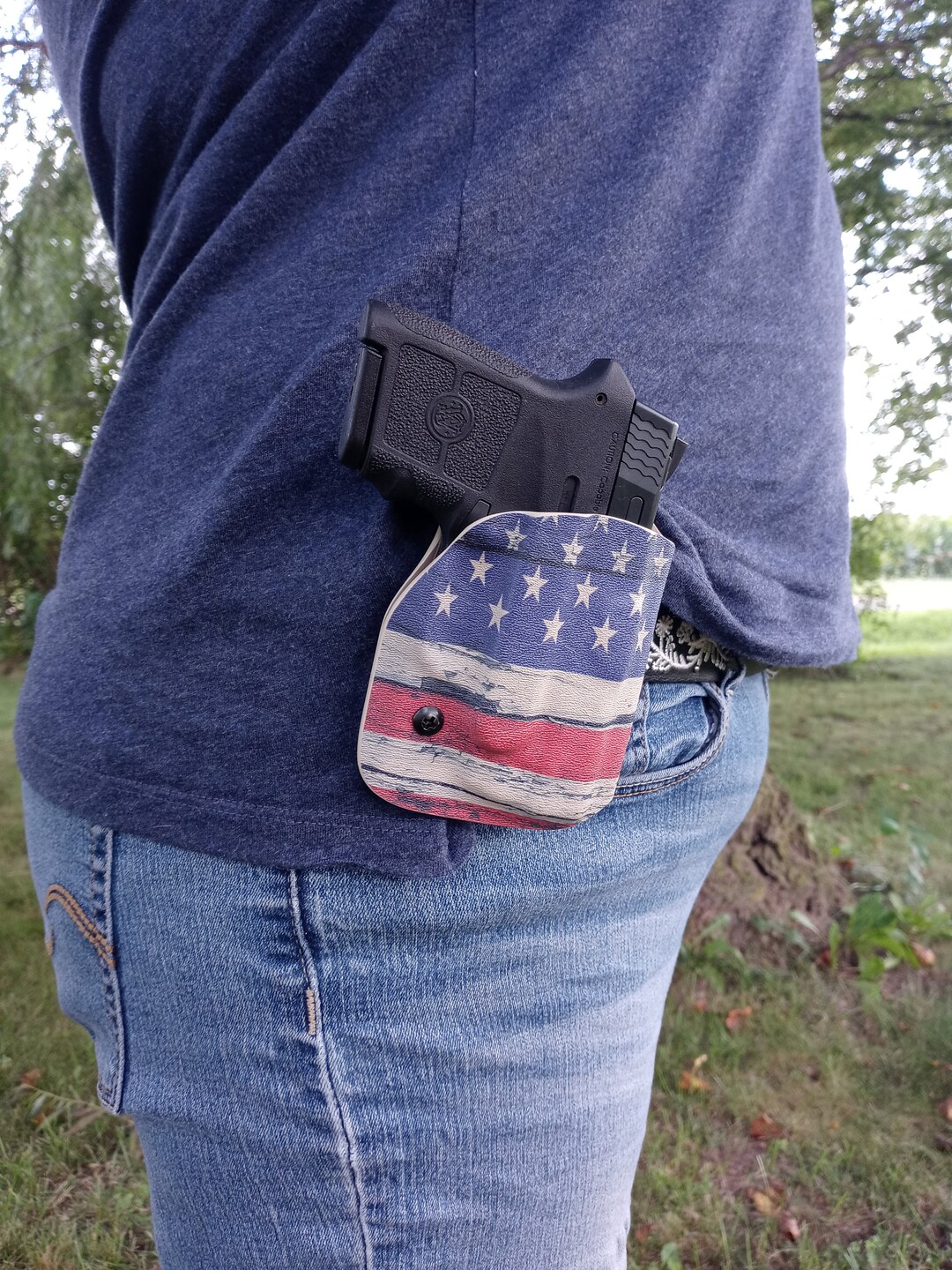 Custom Kydex Holster Flag on Wood Wall Etsy