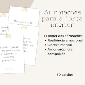 Afirmações para força interior em português|