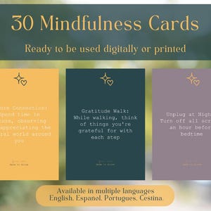 30 cartes de pleine conscience ; votre dose quotidienne d'équilibre et de paix | FRANÇAIS