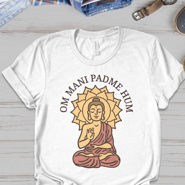 Om Mani Padme Hum T-Shirt Sweatshirt Hoodie Tank Top Mug Buddhism India Heavily Meditated