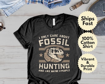 Funny Fossil Hunting T-Shirt, Dinosaur Lover Gift, Paleontology Enthusiast Hoodie, Fossil Collector Mug, Prehistoric