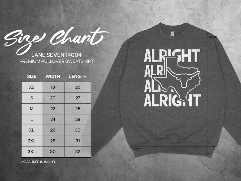 Alright Alright Texas T-Shirt, Cool Texas Longhorn Design, Southern Style Hoodie, Cowboy Western Vibe Sweatshirt image 7