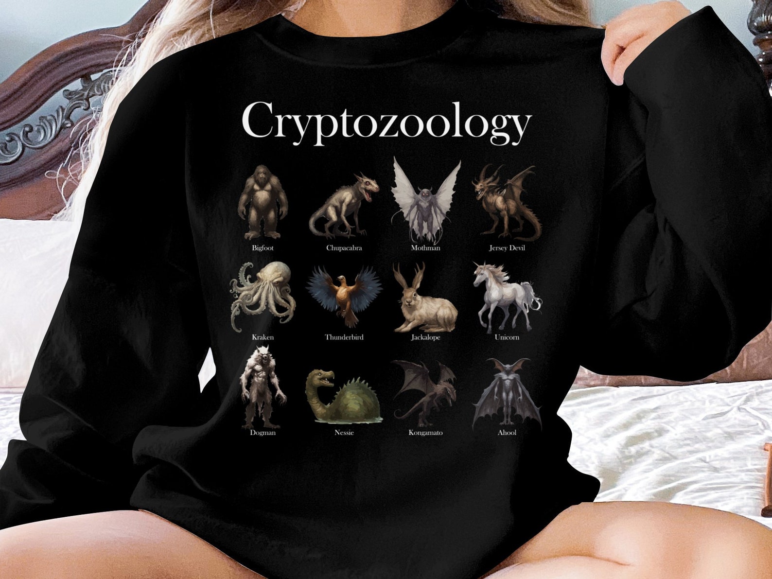 Cryptozoology Shirt - Cryptid Creatures Tee - Bigfoot Mothman Hoodie ...