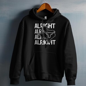 Alright Alright Texas T-Shirt, Cool Texas Longhorn Design, Southern Style Hoodie, Cowboy Western Vibe Sweatshirt image 4