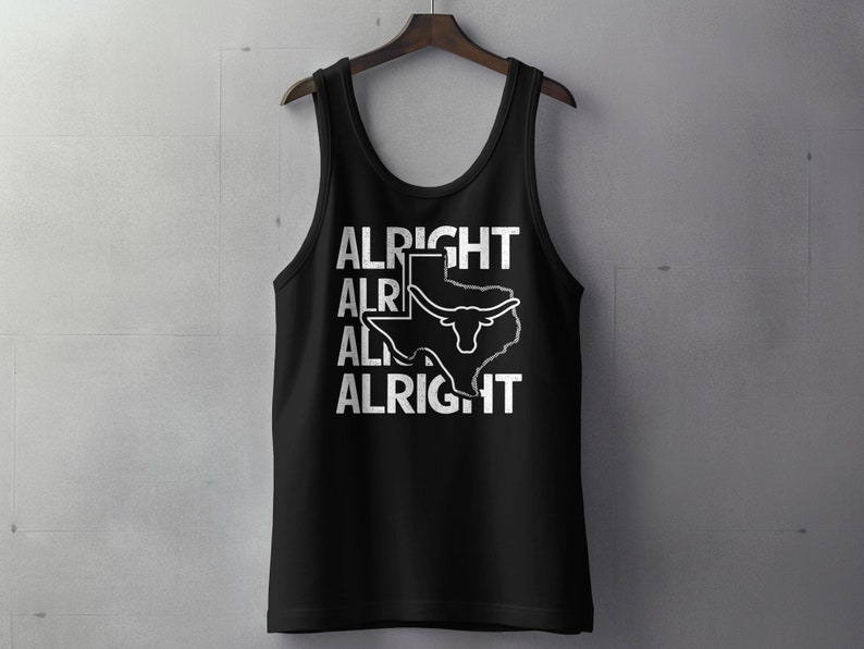 Alright Alright Texas T-Shirt, Cool Texas Longhorn Design, Southern Style Hoodie, Cowboy Western Vibe Sweatshirt image 8
