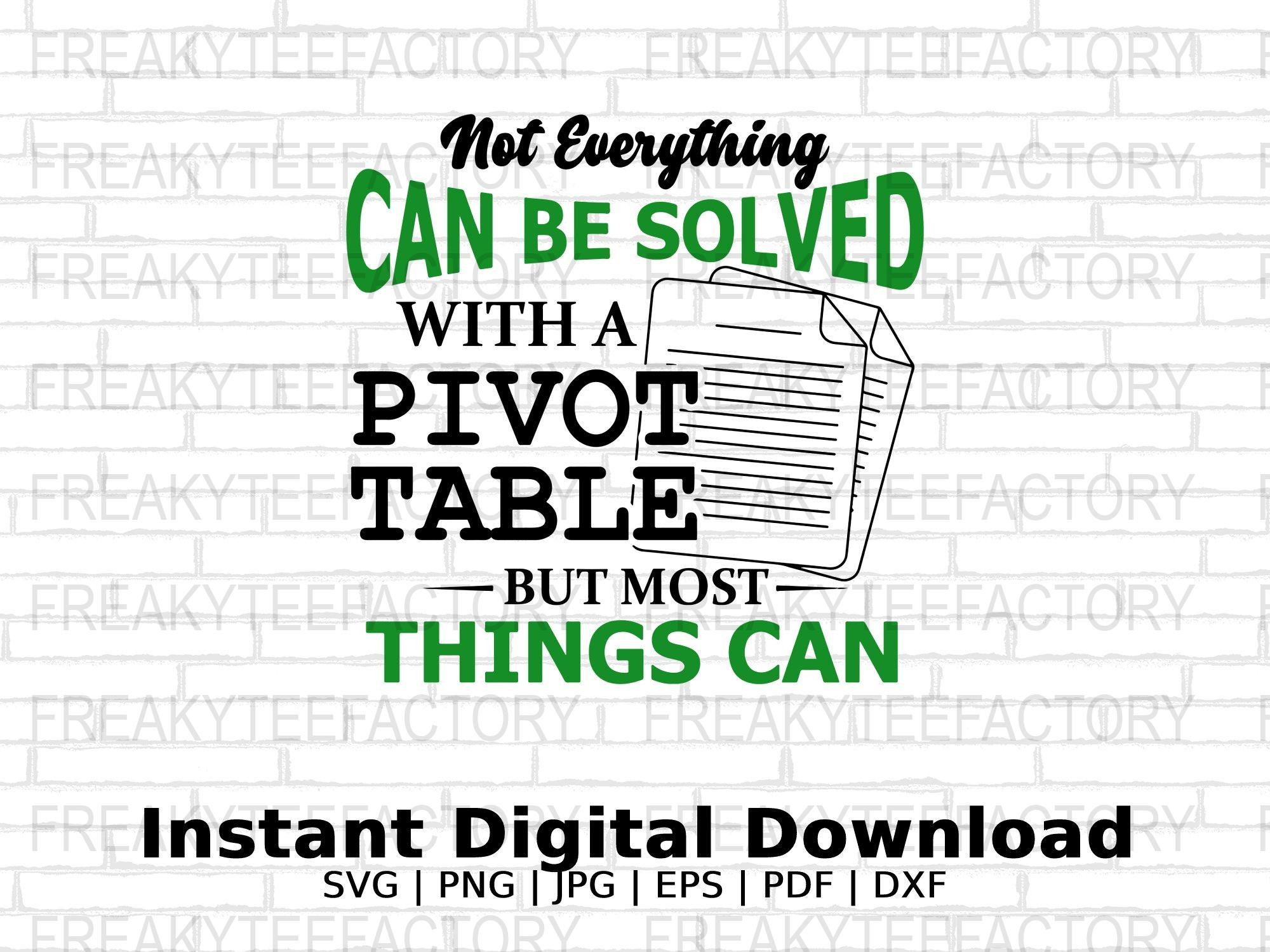 Pivot Table Spreadsheet Nerd Accountant Digital Instant Etsy