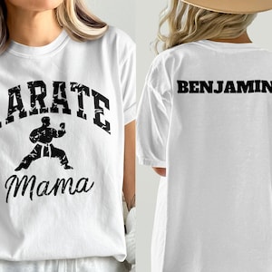 Camiseta Karate Mama personalizada, moletom com capuz Martial Arts Mom, moletom Karate personalizado, camiseta Karate com nome personalizado