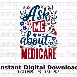 Vraag mij over Medicare Svg Png Jpg Eps Pdf digitale download