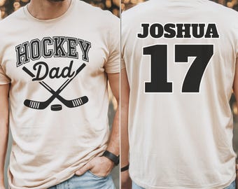 T-shirt papa hockey personnalisé, sweat à capuche cadeau joueur de hockey personnalisé, sweat-shirt fan de sport personnalisé, parents de l'équipe de hockey