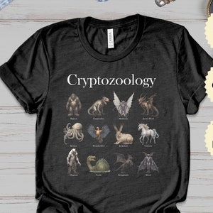 Cryptozoology Shirt - Cryptid Creatures Tee - Bigfoot Mothman Hoodie - Cryptids Shirt - Cryptid Creatures Encyclopedia - Cryptid Monster